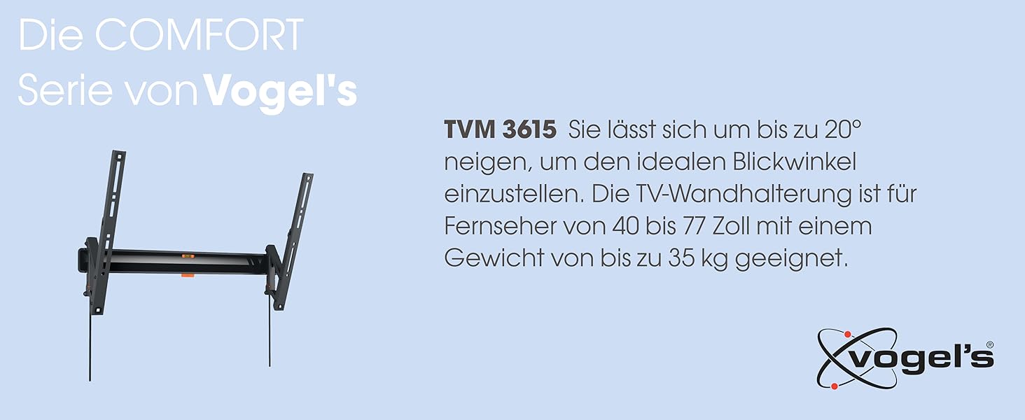 Настінна кріплення для телевізора Vogel's Comfort TVM 3415, 32-65 дюймів, до 25 кг, VESA 400x400