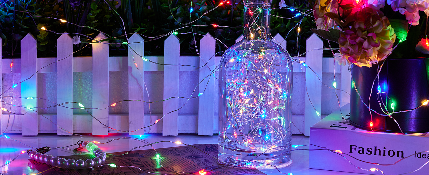 LED гірлянда світлодіодна, 23м, 200 LED, на батарейках, з таймером, 8 режимів, для дому та саду, на Різдво, весілля, Хелловін, свята, декор (1 шт, холодне біле світло)