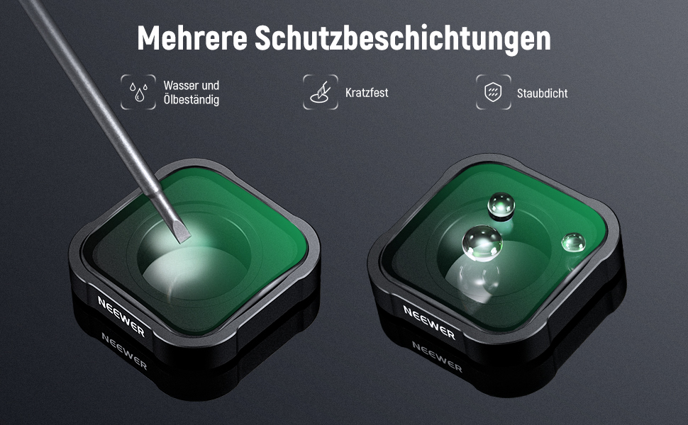 Набір фільтрів ND NEEWER (4 шт.) + лінза збільшення 15x для GoPro Hero 13/12/11/10/9: ND8, ND16, ND32, CPL