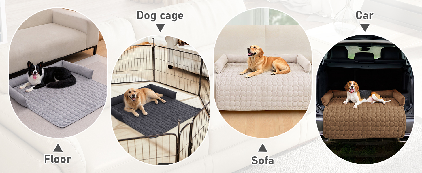 OKYUK Лежанка для собак, зручна лежанка-кошик, диванчик для собак, чохол для дивана, ручне прання, нековзний, підходить для собак з довгою шерстю (темно-сірий, L 75 x W 75 x H 13 см) (75 x 75 x 10 см, шнур світло-сірий)