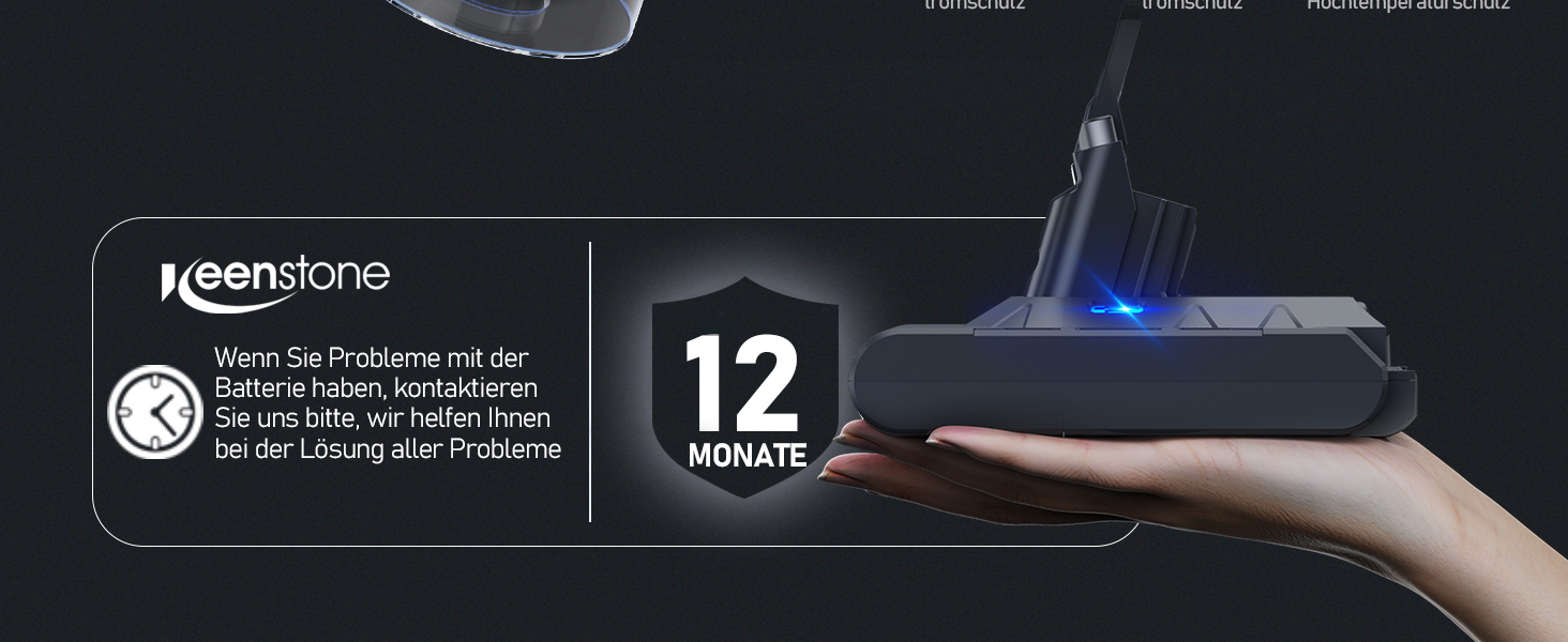 Акумулятор Keenstone 6500mAh для Dyson SV10 V8 Absolute Animal Motorhead Fluffy Slim Fluffy Total Clean Extra (з 2 фільтрами)