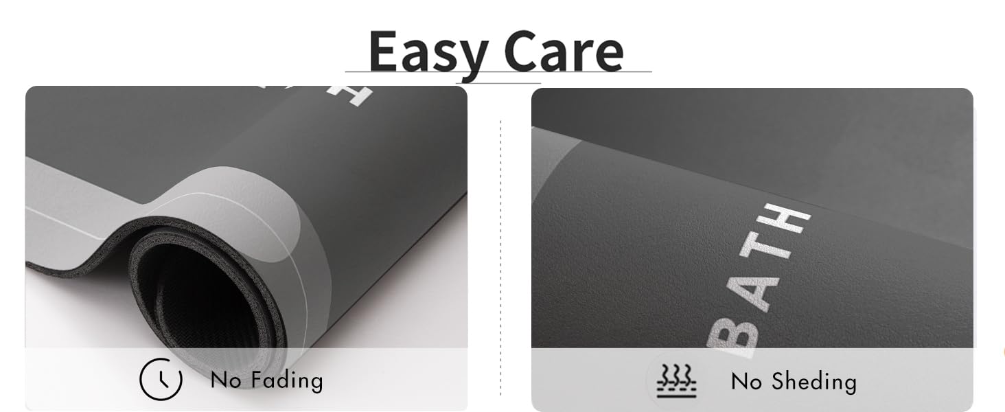 Килимок для ванної кімнати, гумовий, швидковисихаючий, неслизький, 40 x 60 см (Світло-сірий)