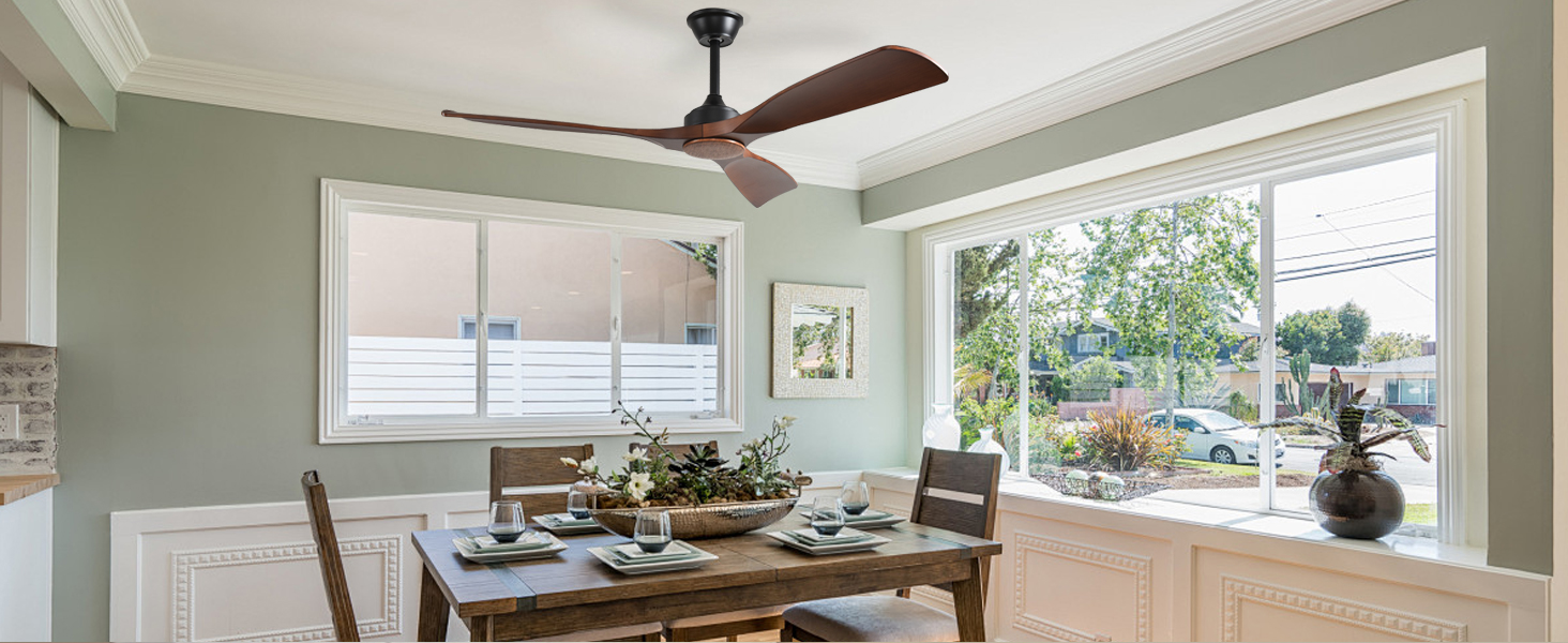 Стеляний вентилятор Depuley Leise з підсвічуванням для вулиці: LED лампа з вентилятором для саду, тераси - 132см, з керуванням через APP для вітальні, ресторану, офісу (Коричневий, 52'' без підсвічування)