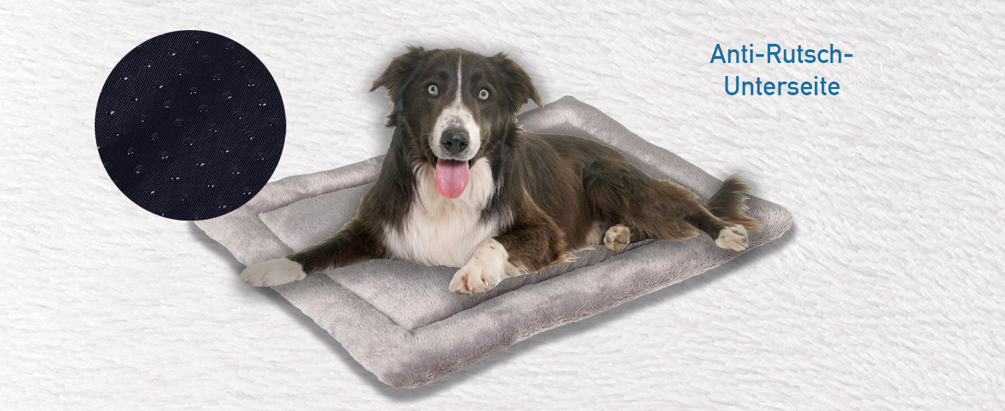 Килимок для собак MyBestBuddy XL 90x70 см сірий, комфортний, антиалергенний, нековзний, 40°C, з м'яким покриттям - лежанка для великих собак