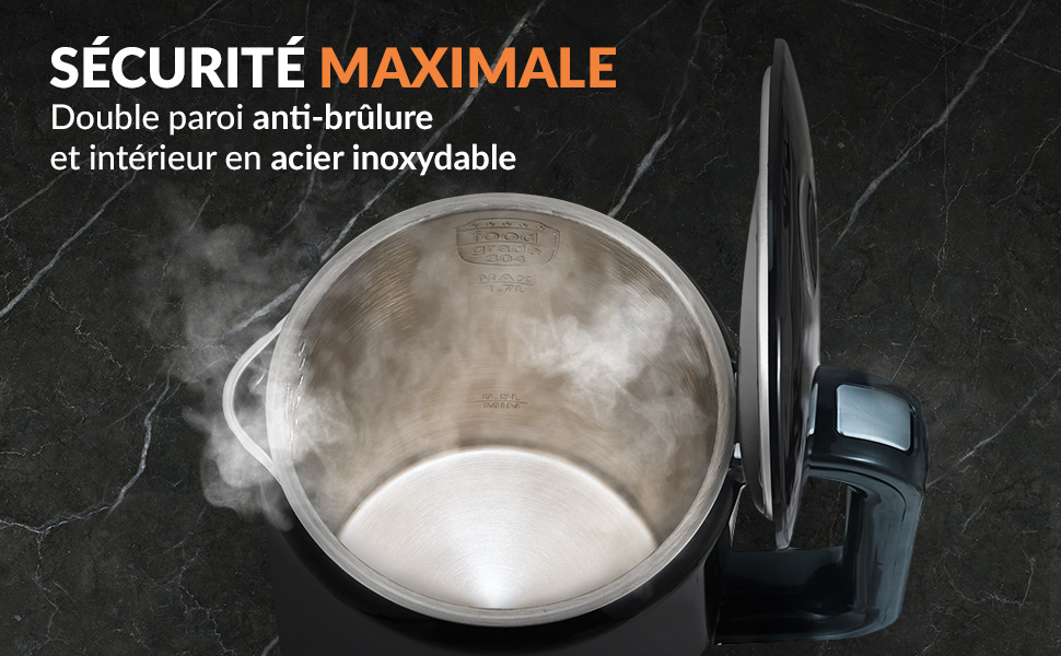 Електричний чайник SENYA 1.7 л з цифровим дисплеєм, 5 температурних програм, підтриманням тепла, 360° та ергономічною ручкою, кремовий