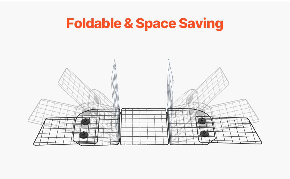 Автобар'єр для собак VEVOR - регульована перегородка, сітка (968x405 мм), захист для заднього сидіння, універсальна для SUV, позашляховиків, вантажівок, складана (93-150см*42см)