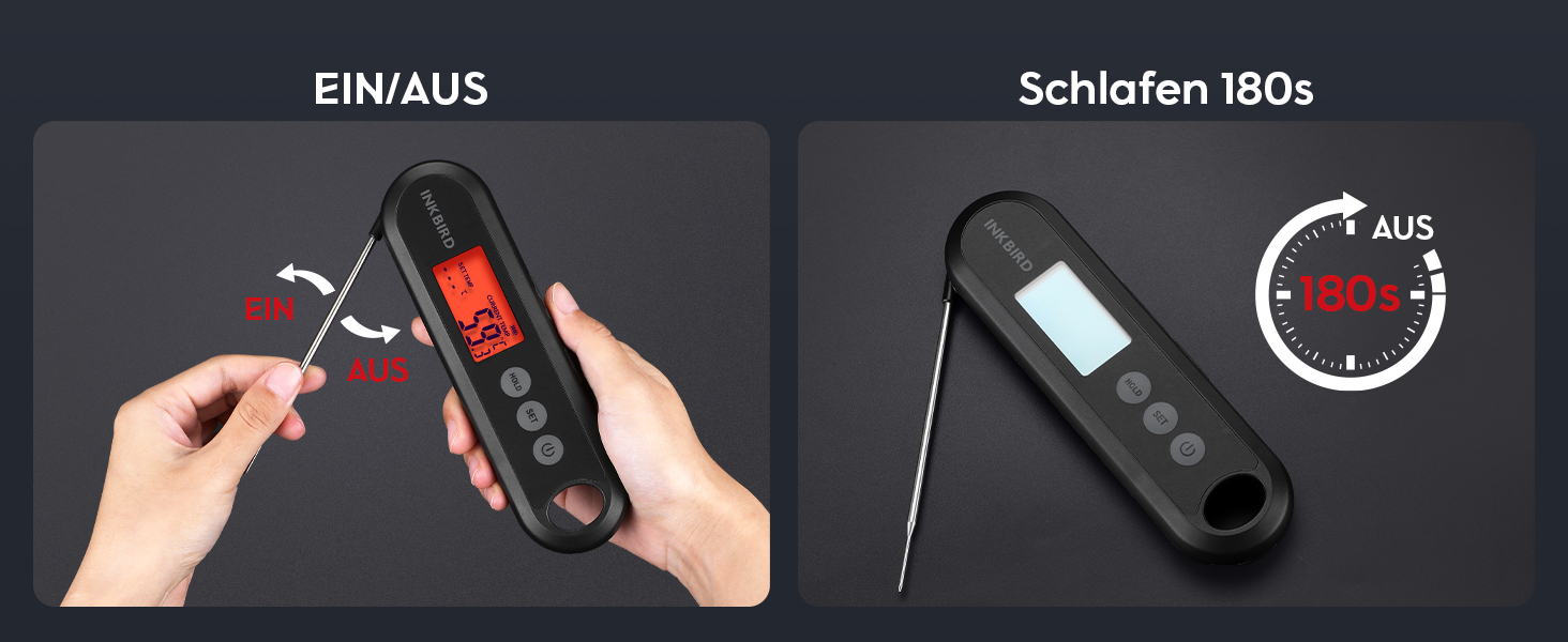 Цифровий кулінарний термометр Inkbird IHT-2XP, USB-зарядка, водостійкий IPX5, з LCD-дисплеєм та 2 зовнішніми зондами для м'яса, гриля, кухні та BBQ