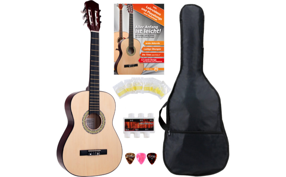 Класична гітара Cantabile AS-851-L 3/4 для лівшів – Початковий набір (сумка, CD, DVD, медиатор, струни, тюнер)