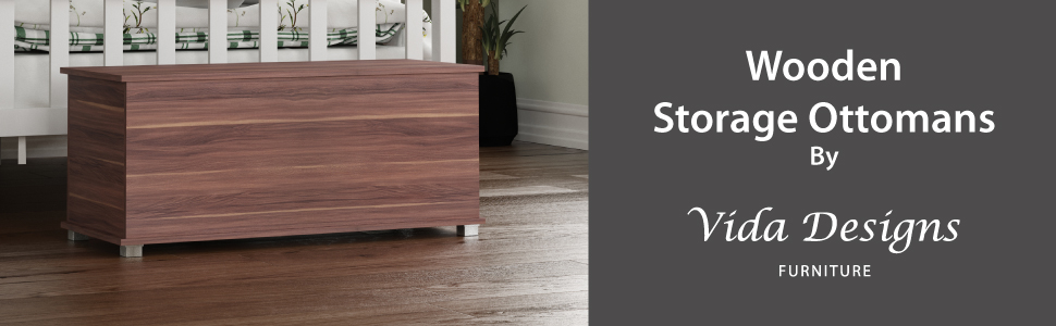 Дитяча дерев'яна скриня для іграшок Vida Designs Arlington, біла, з кришкою