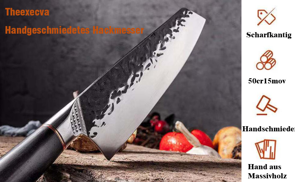 Hackmesser Fleischerbeil 7 Zoll - м'ясний ніж-сіка для професійного використання, нержавіюча сталь, 7 дюймів, для кухні та ресторану