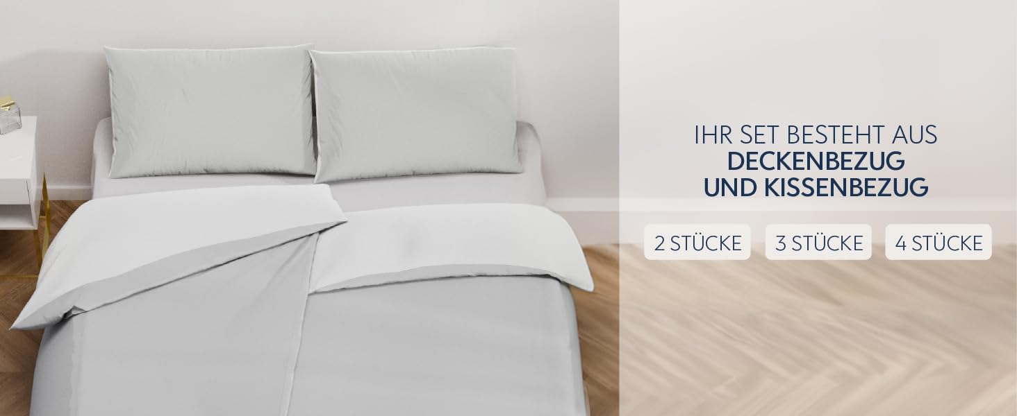 Комплект постільної білизни Dreamzie 240x220 см з 2 наволочками 80x80 см, чорний/темно-сірий. 100% мікрофібра, сертифікат Oeko TEX.