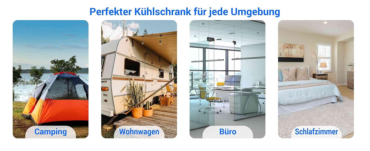 Міні-холодильник SMETA 48L з морозильною камерою, 230V. Тихий настільний холодильник для офісу, кемпінгу, спальні та готелю. Регульована температура 0-10°C, 39dB.