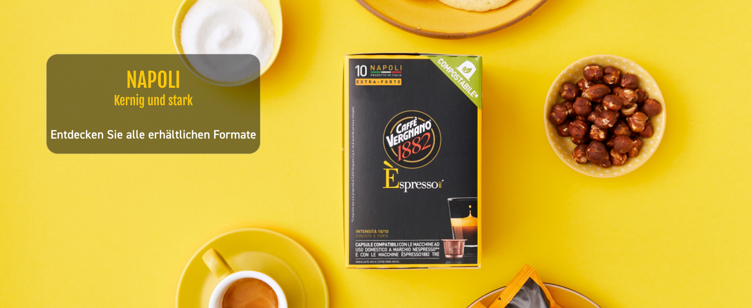 Кавові капсули Caffè Vergnano 1882 Napoli, сумісні з Nespresso, 50 шт