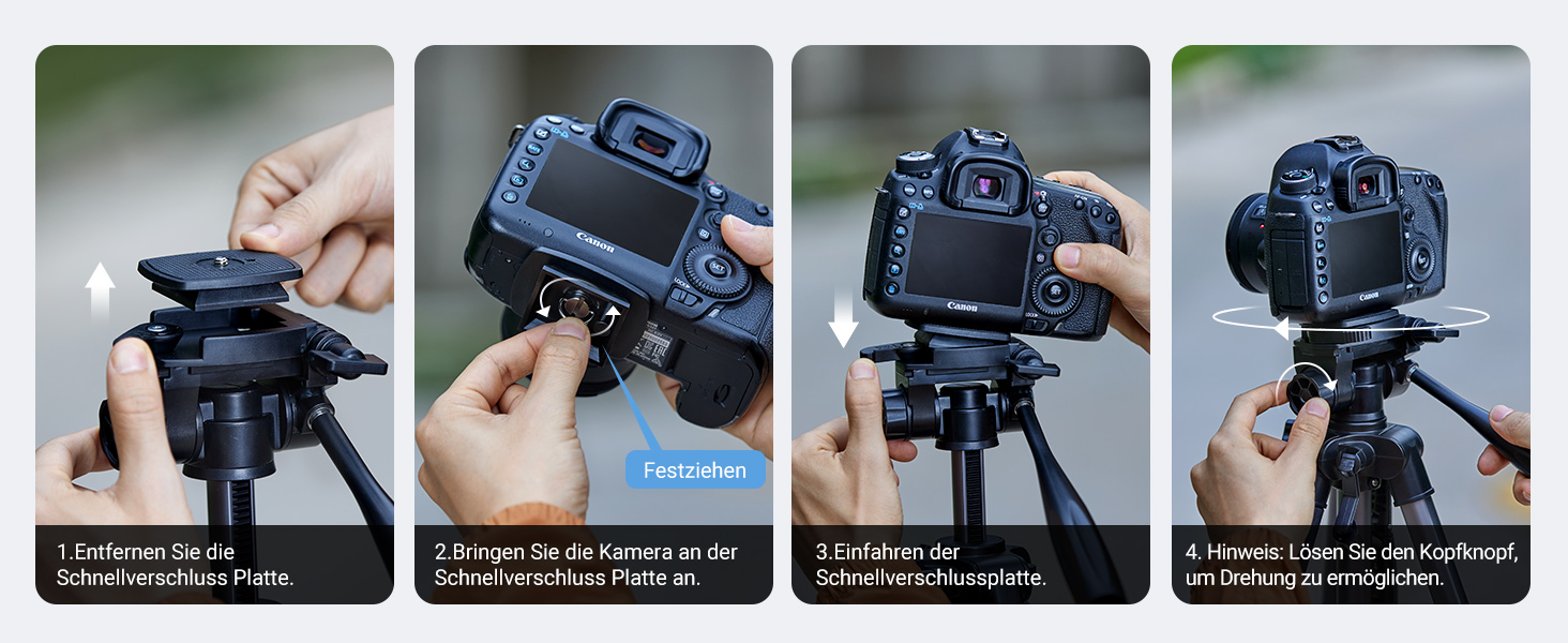 Штатив для камери UGREEN 53.5-175 см, легкий та портативний, з тримачем для смартфона та чохлом для DSLR, Canon, Nikon, Action Camera