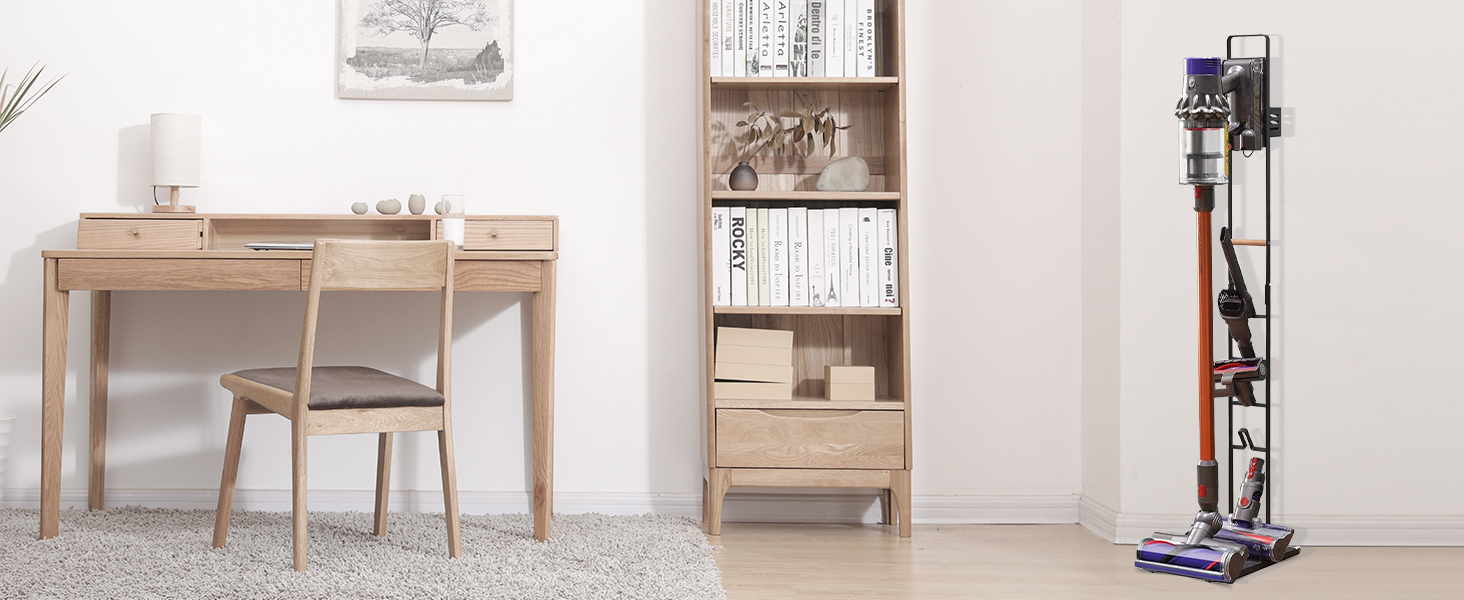 Тримач для пилососа Dyson: V15, V12, V11, V10, V8, V7, V6. Білий/Чорний, для акумуляторних моделей та аксесуарів