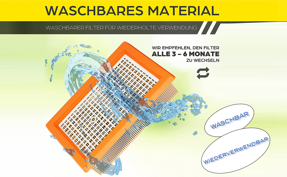 Фільтр для пилососа Kärcher (3 шт.) - сумісний з WD3, WD2, WD 3, WD1, MV3, MV2, NT, KNT, K A, SE, VC. Підходить для алергіків. Замінник 6.414-552.0, 6.414-772.0, 6.414-547.0
