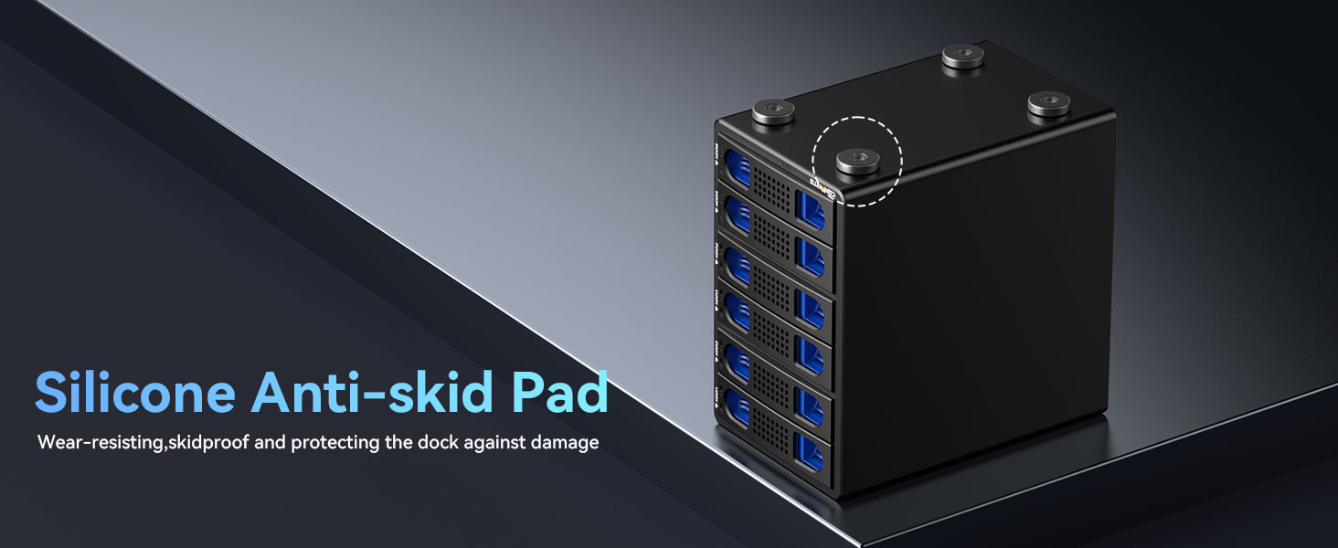 Корпус для жорстких дисків CENMATE з 6 відсіками (2.5'/3.5') з USB 3.0, DAS, без інструментів