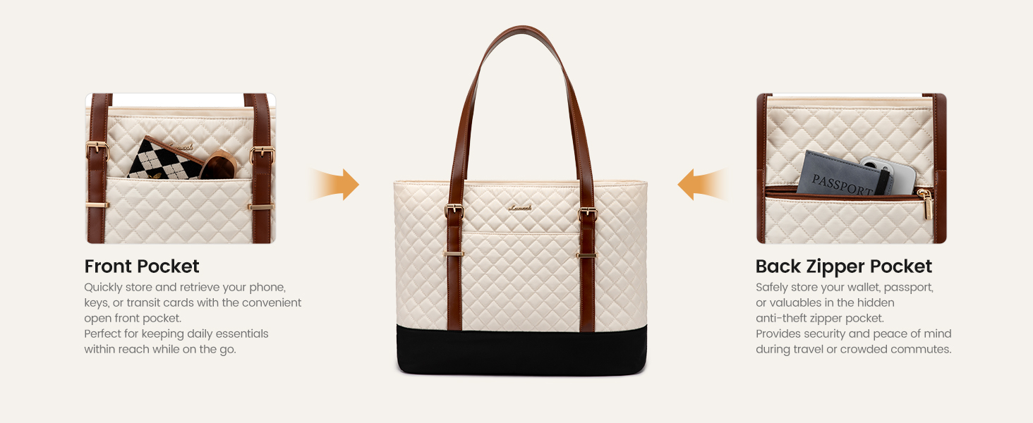 Сумка для ноутбука LOVEVOOK 15.6 дюймів, жіноча, універсальна, водонепроникна, для офісу, навчання, світло-бежева/рожева