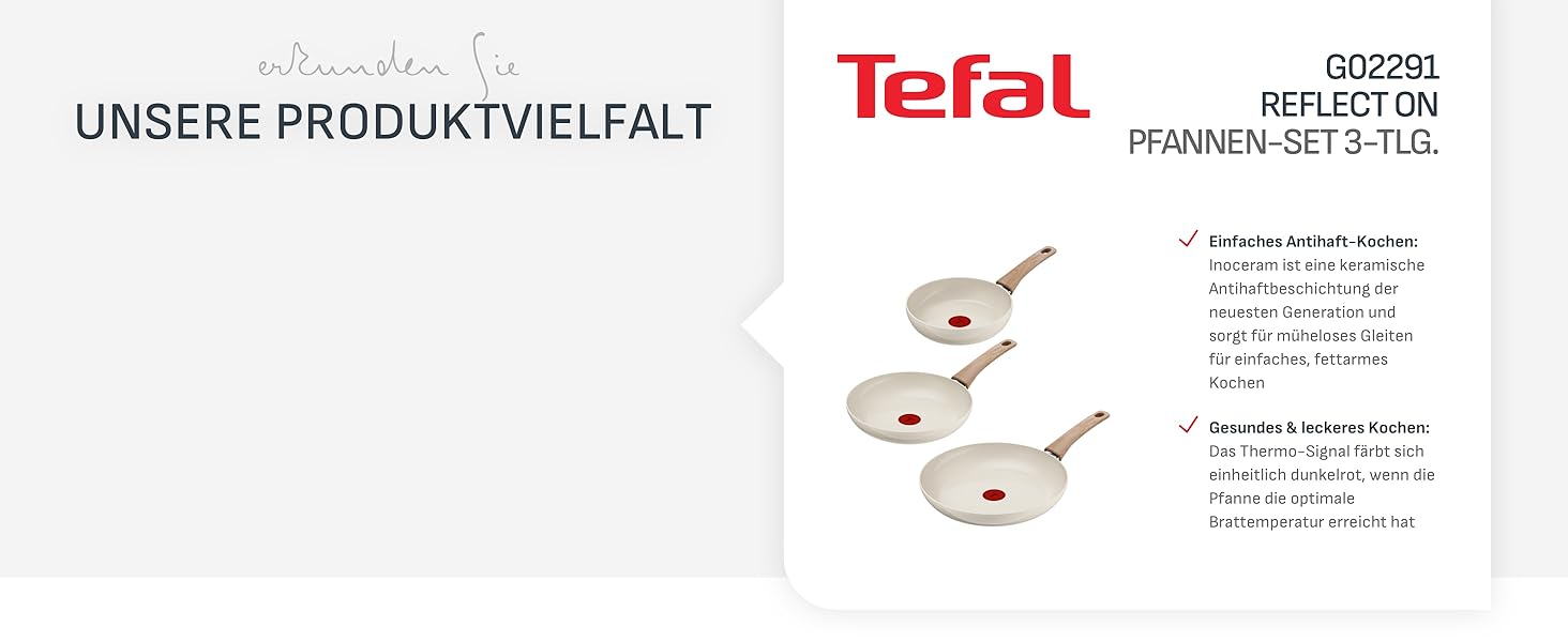 Набір посуду Tefal Cera Bright On 7 предметів: сковороди 20/24/28 см, каструля 16 см, каструля 24 см + кришки. Керамічне антипригарне покриття, алюмінієвий корпус (перероблений), індикатор нагріву Thermo Signal, для всіх типів плит, Бежево-сріблястий