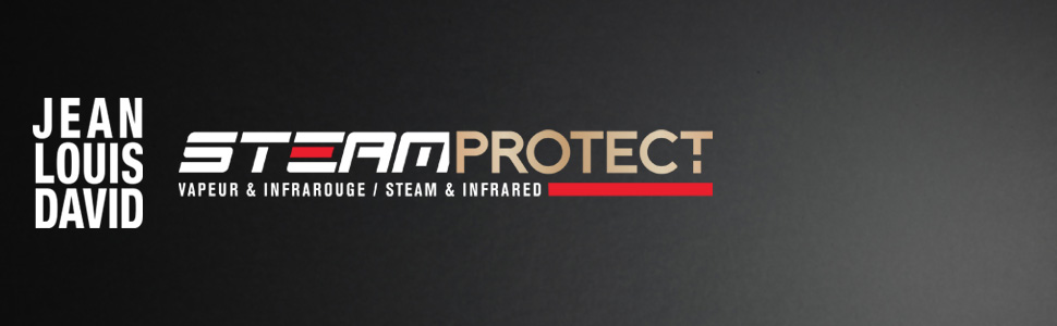 Випрямляч для волосся JEAN LOUIS DAVID JLD Steam Protect з інфрачервоєм та парою - регульована подача пари, великі керамічні пластини з турмаліном, професійний
