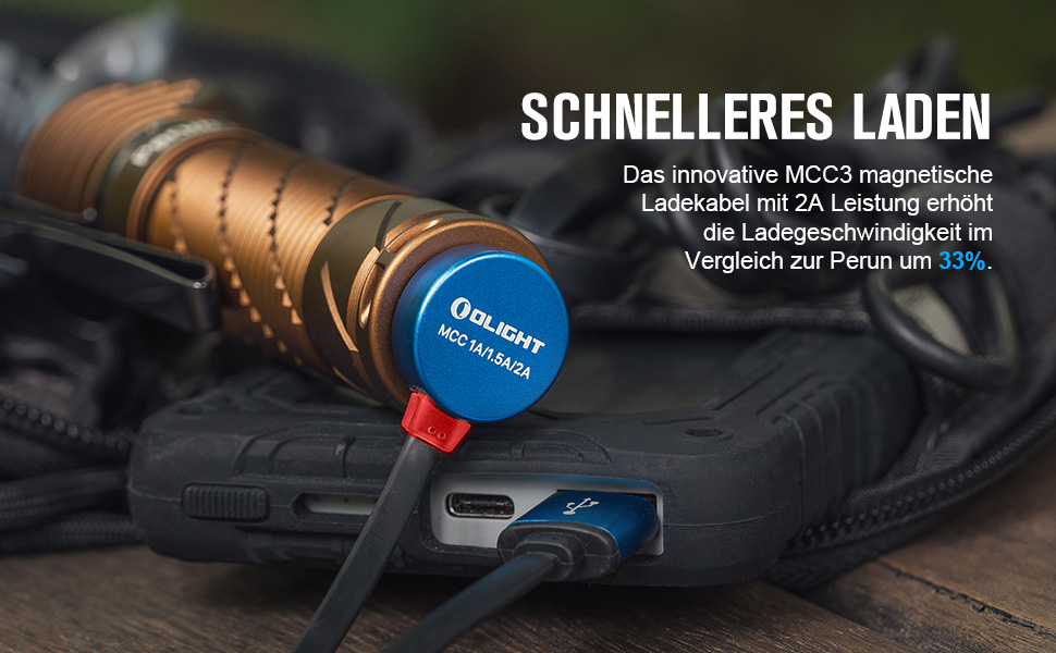 Налобний ліхтар OLIGHT Perun 2 2500 люмен, 166 м, USB-зарядка, 5 режимів, таймер, акумулятор для бігу, риболовлі, кемпінгу (Desert Tan)