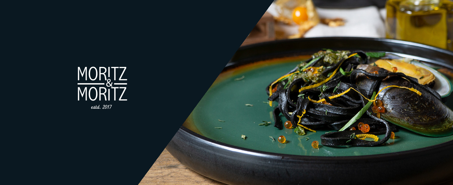 Тарілки Moritz & Moritz SOLID, набір 4 шт., 21 см, кераміка. Ідеально для десерту, випічки, сніданку. Набір посуду зеленого кольору