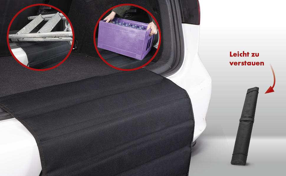 Захист вантажного простору Walser, універсальний захист бампера для собак, захист багажника для собак, килимок для багажника, захист країв багажника, килимок для захисту бампера для собак 80x64 см чорний