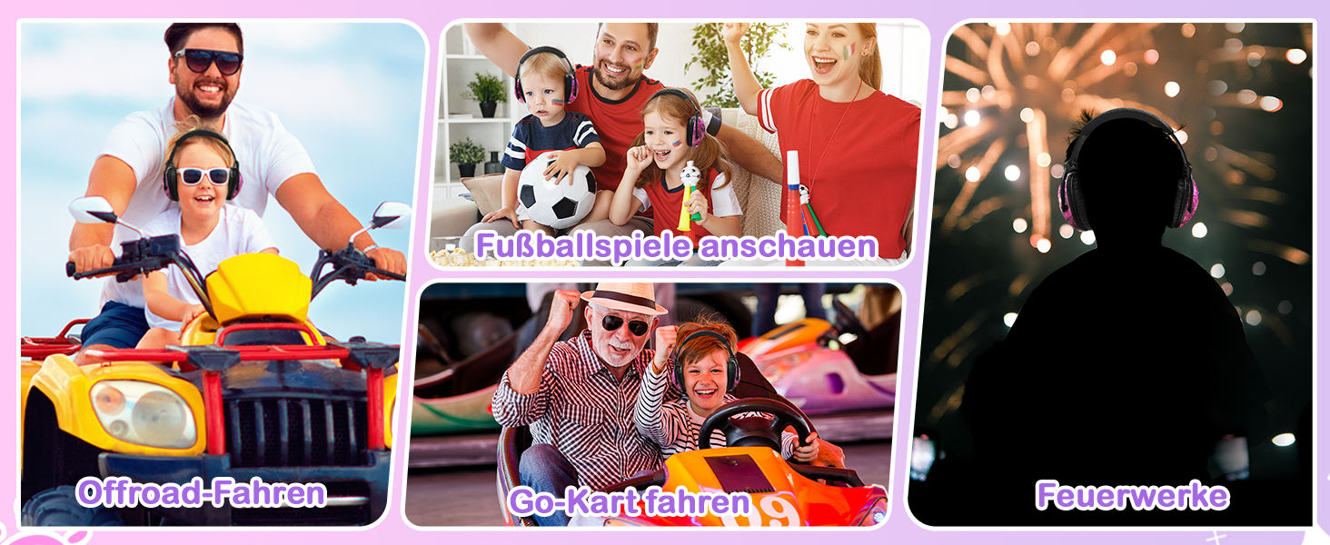 Навушники для захисту від шуму ZOHAN 030 для дітей 3-18 років, для дітей з аутизмом, для школи, концерту, галактичний дизайн