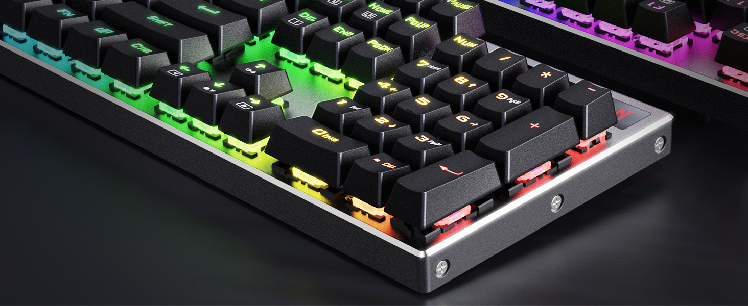 Redragon K660 RGB-ігрова клавіатура: 87 клавіш, TKL, механічна, з провідним підключенням, алюмінієва база, тихі червоні перемикачі