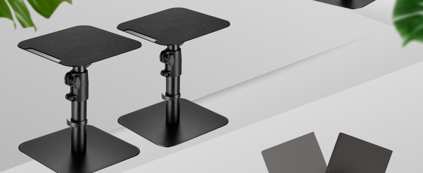 Підставка для колонок RICOO: 2 шт., регульована висота, для ПК, ТВ, студійного обладнання, універсальна, LH069-T