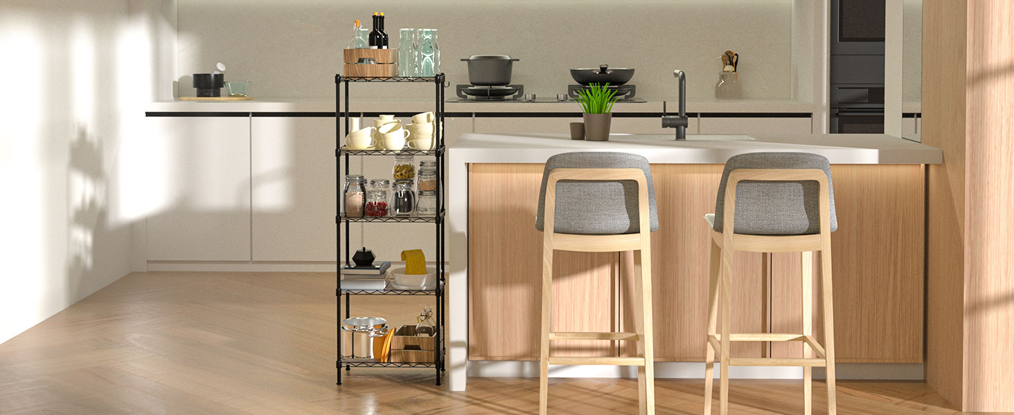 WORKPRO Regal für Wohnzimmer, Lagerregal aus Metall