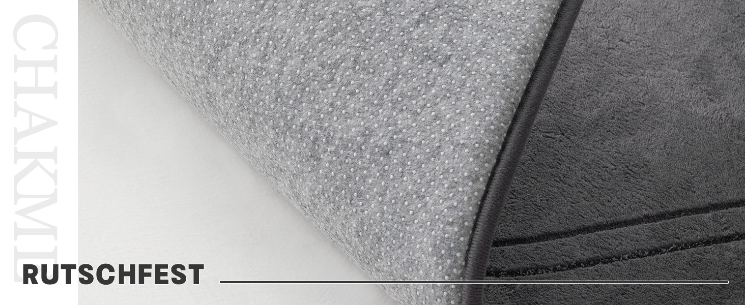 Килимок для ванної кімнати антиковзаючий, м'який, сірий, 43x61 см