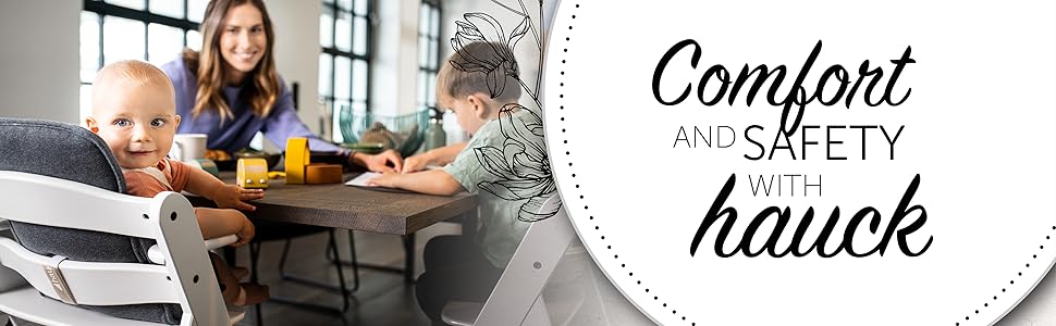 Сидіння-вкладиш Hauck Alpha Cosy для стільчика Alpha+, Beta+, Arketa, з високою спинкою та боковою підтримкою, для дітей 6-36 місяців, колір Jersey Charcoal
