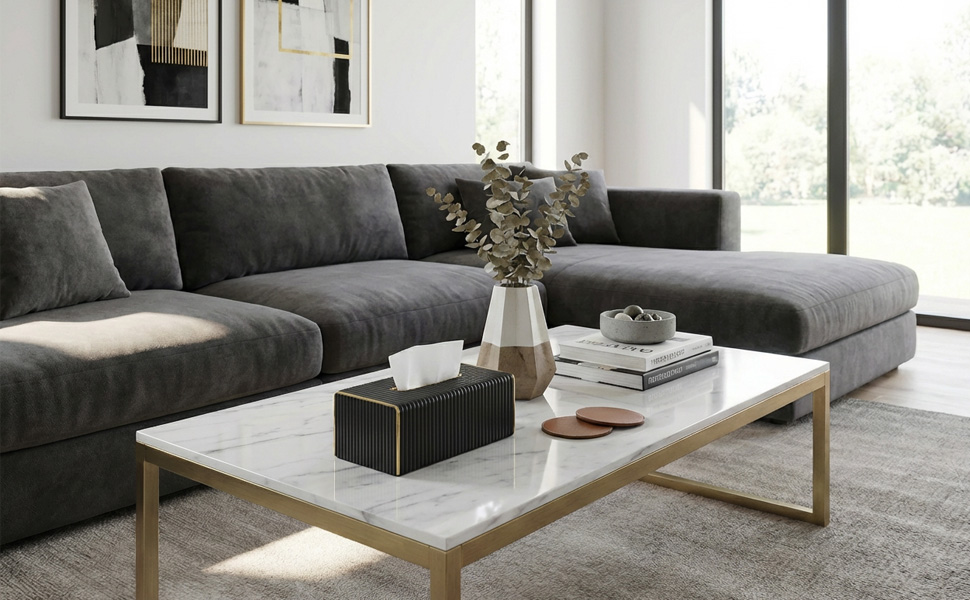 Скляна коробка для серветок, органайзер для косметичних серветок, прямокутна, бежевого кольору