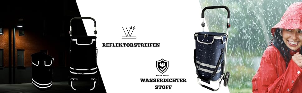 DIVID® Коляска для покупок зі складною візком, 56 л об'єм, до 50 кг вантажопідйомність, складна, сумка через плече та відділення для охолодження, складаний візок для покупок (Червоний)