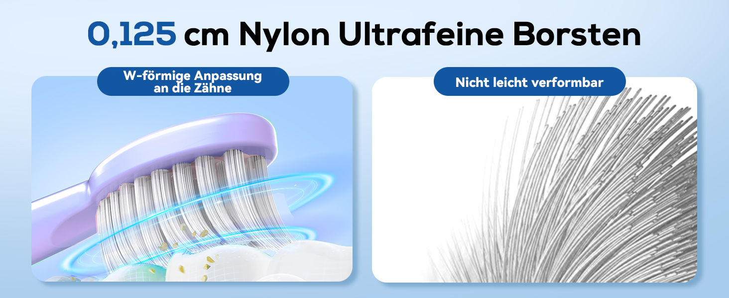 Електрична звукова зубна щітка JTF з очищувачем язика, 8 насадок, 5 режимів, функція пам'яті, таймер 2 хв, IPX7, швидка зарядка 3 год, для дорослих (блакитний) (фіолетовий + очищувач язика)
