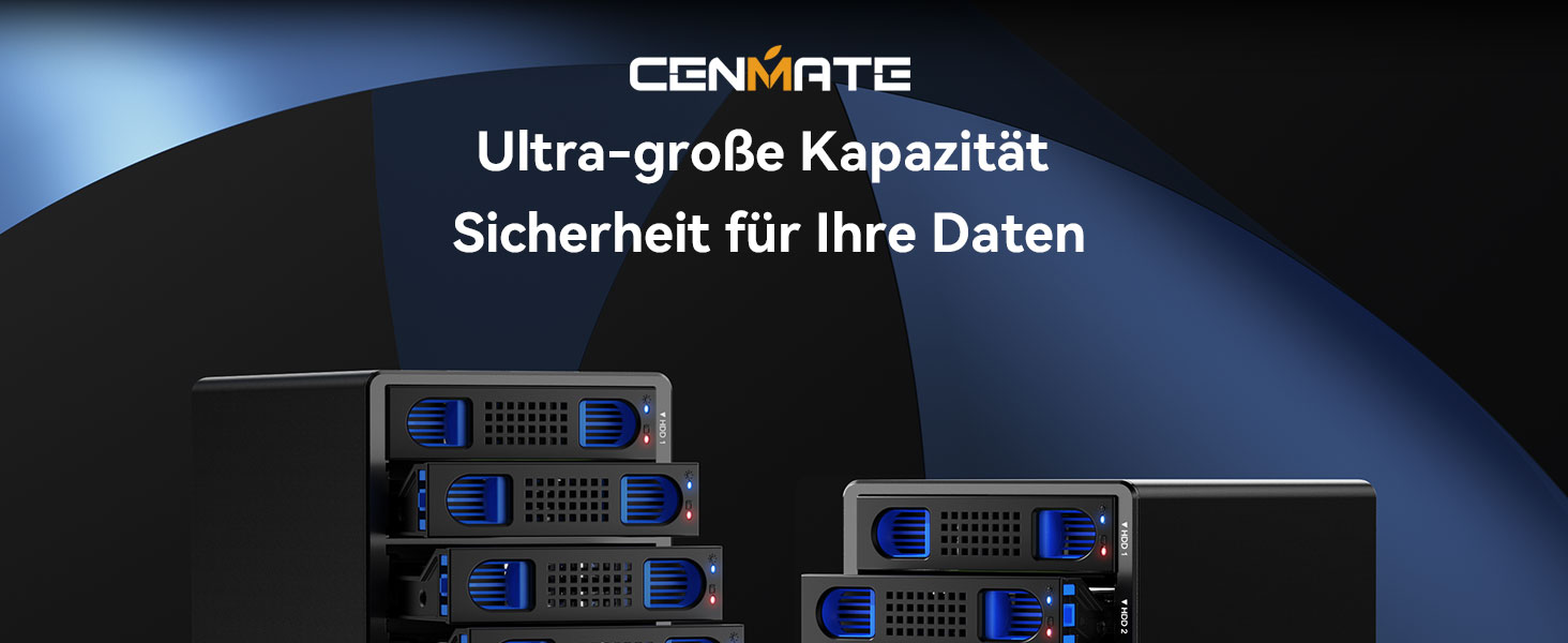 Корпус для жорстких дисків на 4 відсіки з вентилятором для 2.5/3.5' SATA HDD/SSD з USB A/C 3.0 та eSATA кабелем, підтримка Hot-Swapping, 80TB, DAS (без RAID/NAS)