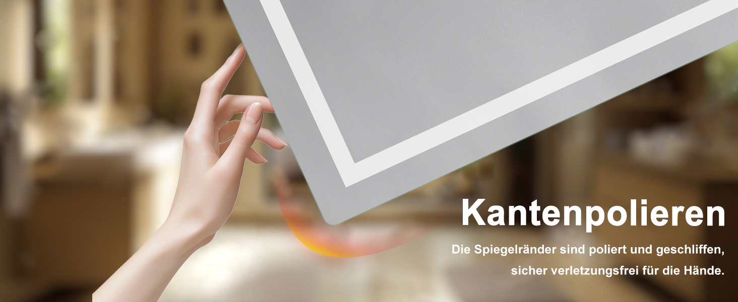 Дзеркало для ванної кімнати Sanitemodar LED 50x70 см з підсвічуванням, протизапотівальне, з сенсорним вимикачем