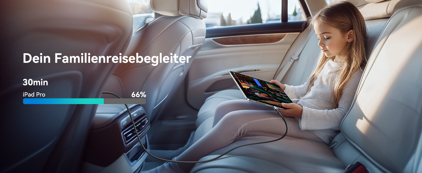 Кабель USB-C 240W з LED-підсвічуванням, 2 шт. (2м+2м), нейлон, для iPhone, Samsung, Pixel, iPad, MacBook