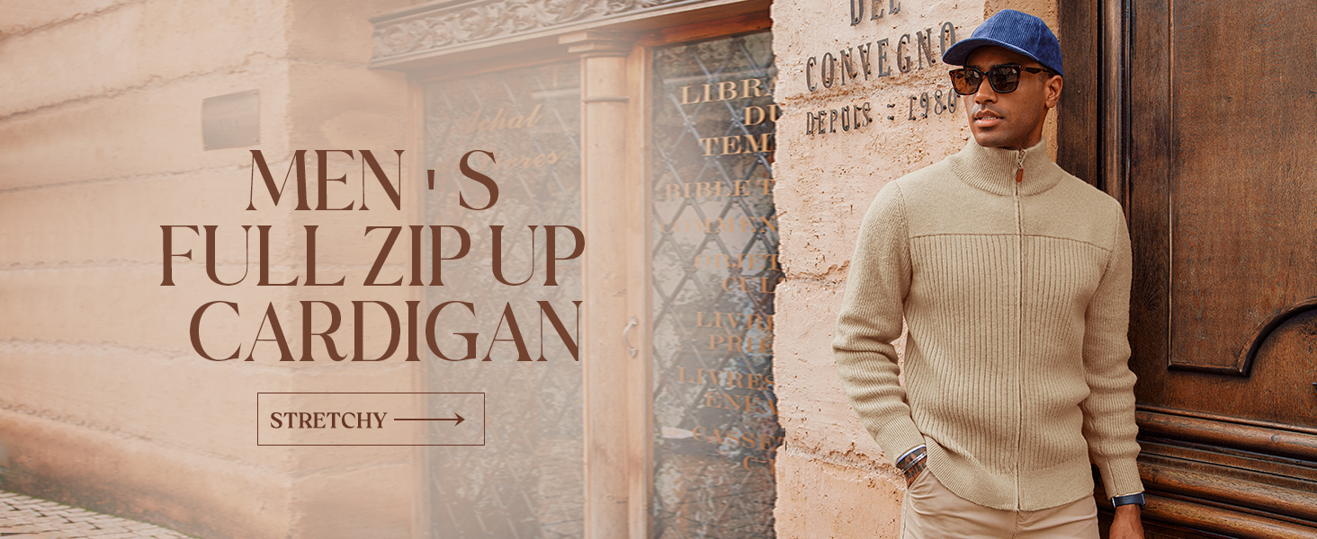 Кардиган чоловічий PJ PAUL JONES з блискавкою та стійким коміром, колір: темно-синій, розмір M