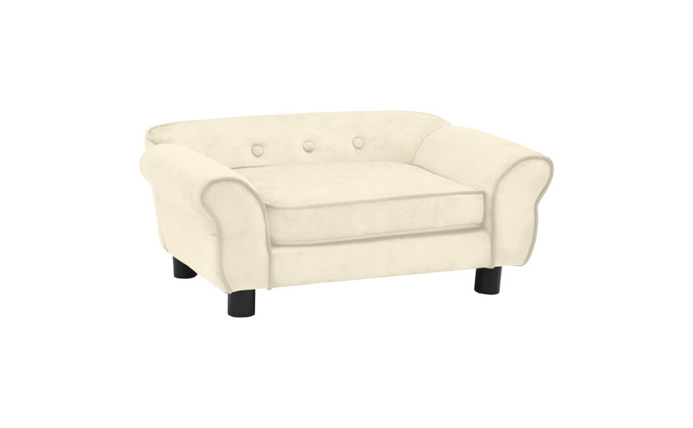 Софа для собак VidaXL сірого кольору 72x45x30 см, м'яка лежанка для домашніх тварин