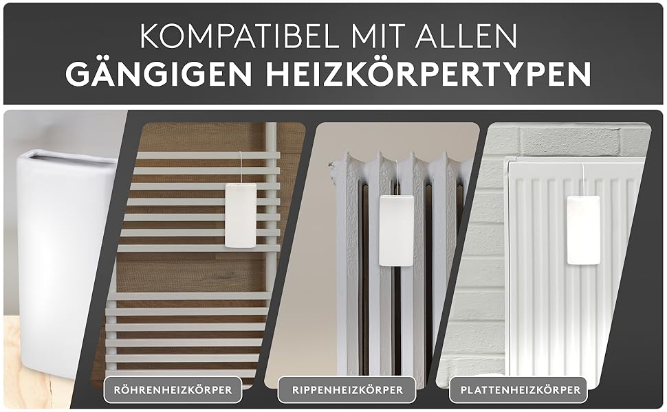 Керамічні зволожувачі повітря для радіаторів опалення [3 шт.] - Універсальні зволожувачі для радіаторів з гнучким гачком - Екологічні зволожувачі опалення [підходять для всіх опалювальних приладів] Білі