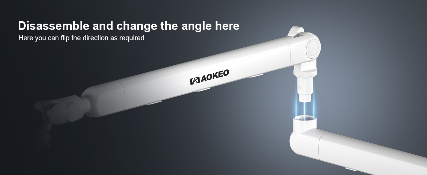 Кріплення для мікрофону Aokeo AK-55 – низькопрофільний тримач для HyperX, Elgato, Shure, Blue Yeti та інших мікрофонів