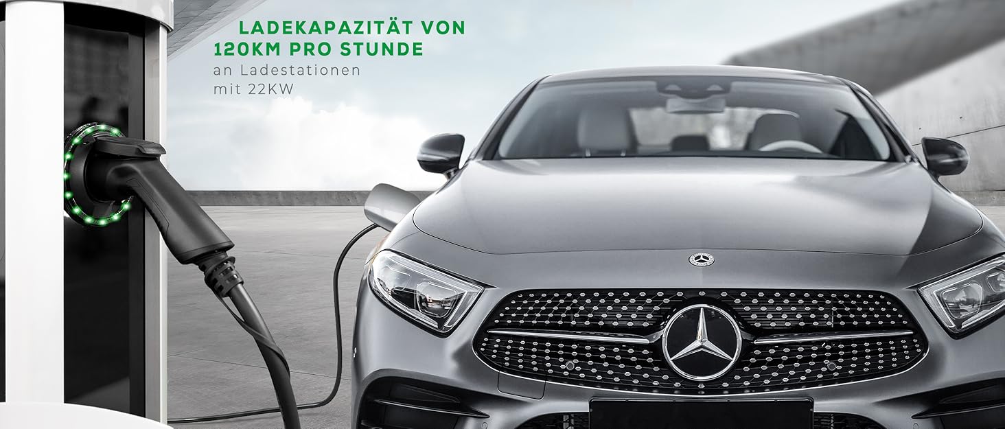 SPARK-E Wallbox зарядний кабель Type 2 11 кВт для електромобілів - 7 м, 16A3P, 11 кВт