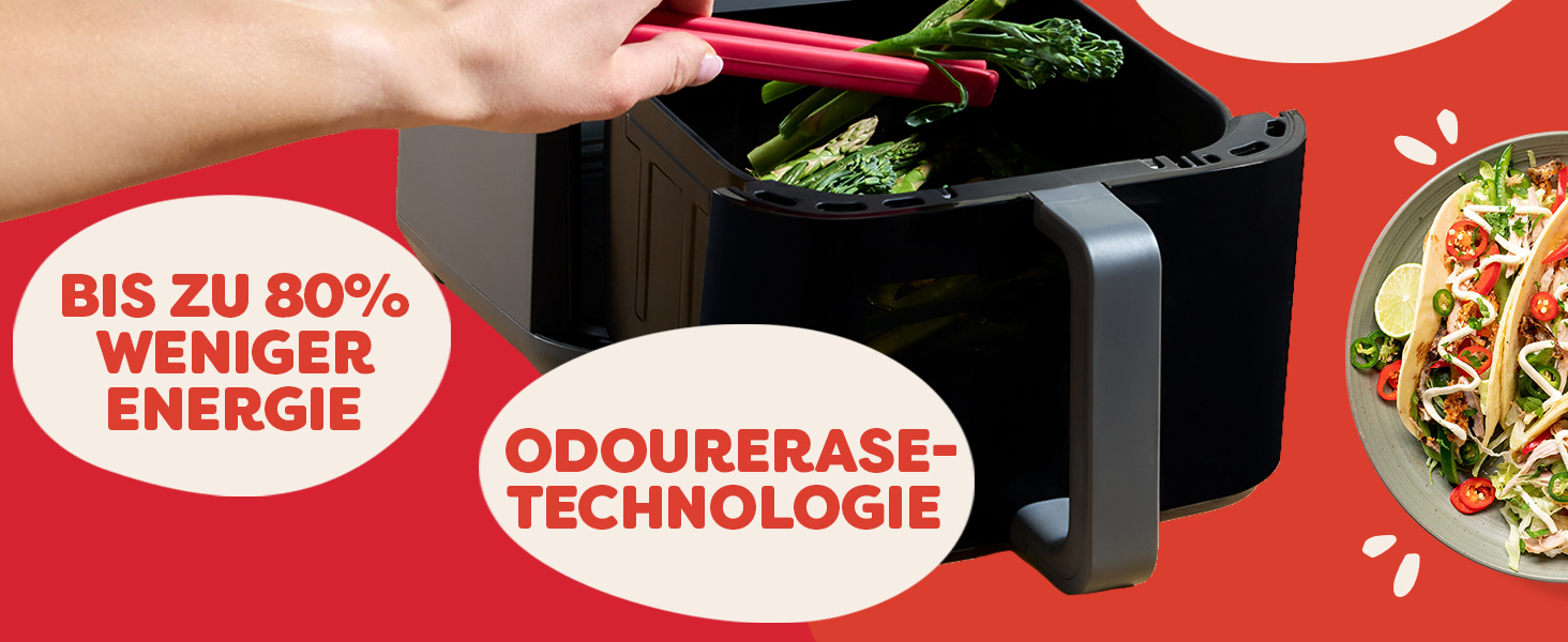 Фритюрниця готує повітрям Instant Pot Vortex Compact Trüffel Grau 5 л з антипригарним покриттям, 4-в-1 (смаження, сушка, випічка, підігрів)