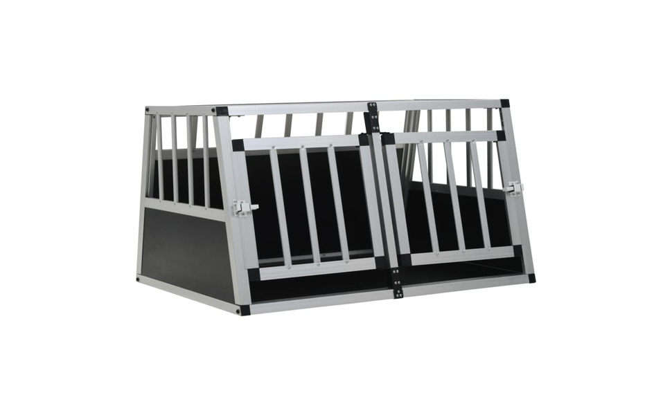 Транспортна переноска для собак VidaXL з подвійними дверцятами, 94x88x69 см, переноска для подорожей, клітка для собак