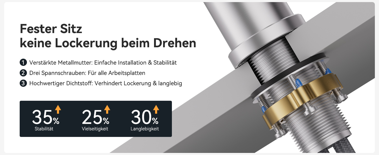Кран кухонний CECIPA з 3 режимами, висувна лійка, поворотний на 360°, з високим виливом, нержавіюча сталь, з однією ручкою