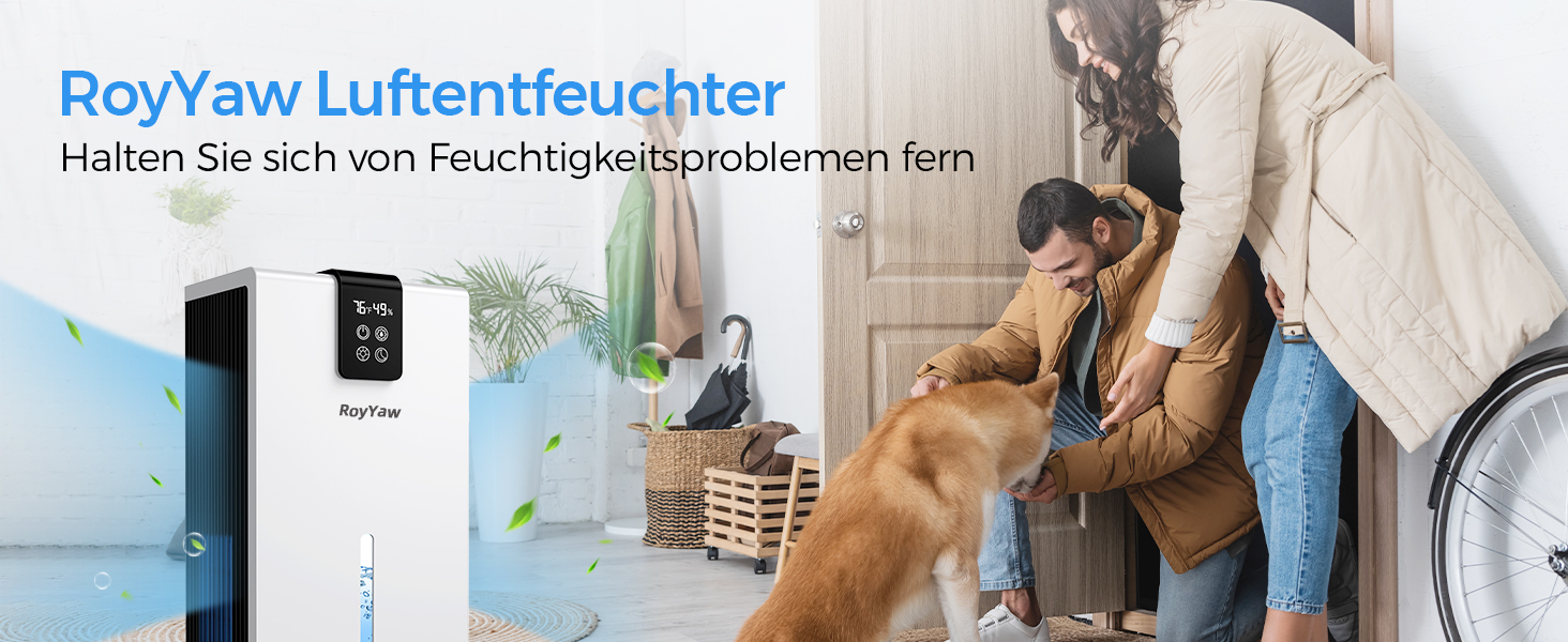 Електричний осушувач повітря, тихий, 2700 мл з LED дисплеєм, автоматичне відтанення, режим сну, проти вологи та плісняви, для спальні/ванної кімнати, білий