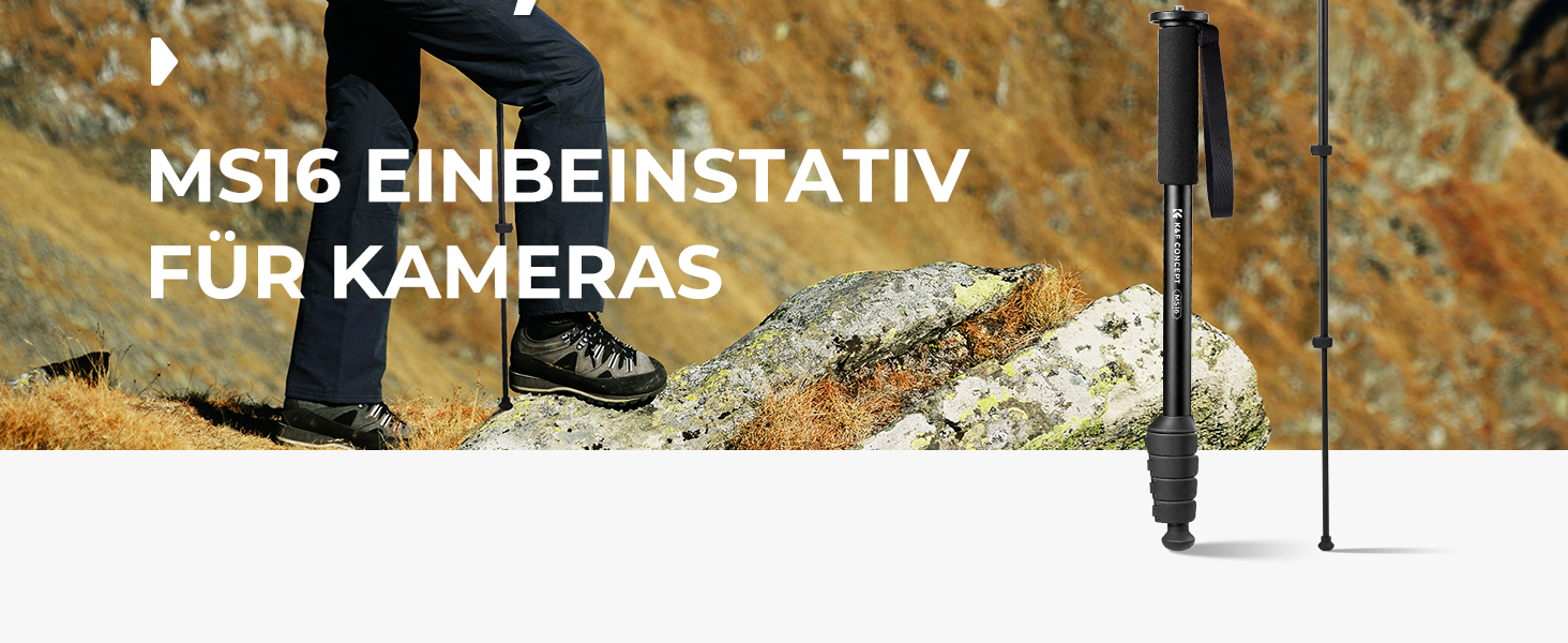 Монопод K&F Concept MS16 - 160см, алюміній, 5 секцій, для DSLR/DSLM/компактних камер