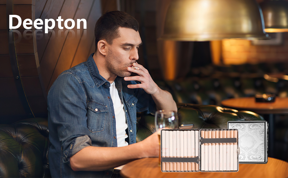 Алюмінієве тютюнопакувальник срібного кольору на 20 сигарет - 2 шт.